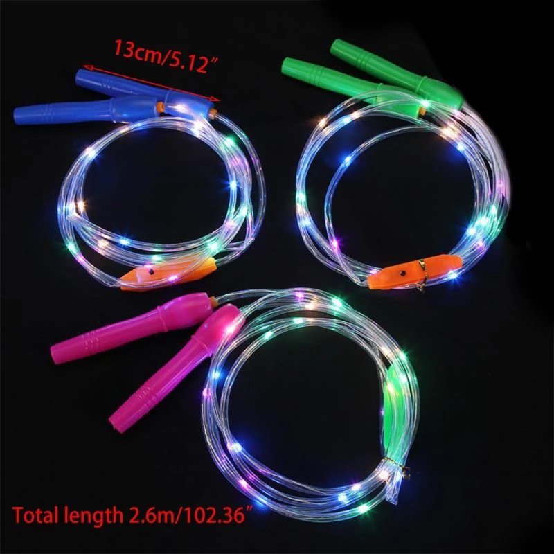 

8Pcs Kids Night Light Up Toys Flashing Jump Rope Skipping Sports Toy for Children Outdoor Party