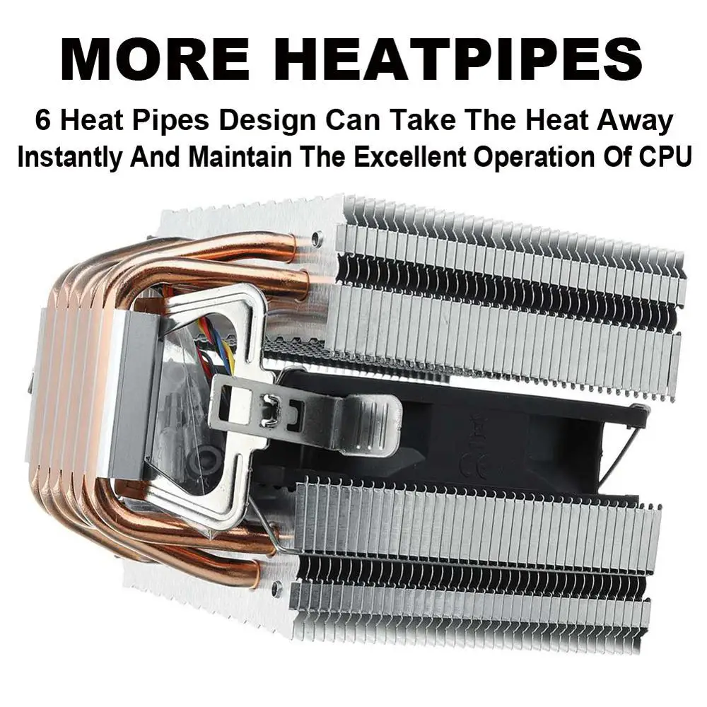 Кулер для процессора 6 трубок кулер радиатор Lga 1156/1155/1150/775 Intel Amd|Радиаторы ламп| |