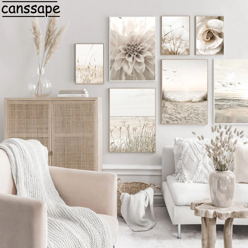 

Картина на холсте с изображением природного пейзажа, плакаты и принты одуванчиков, картина с цветами, сеном, картина в скандинавском стиле д...