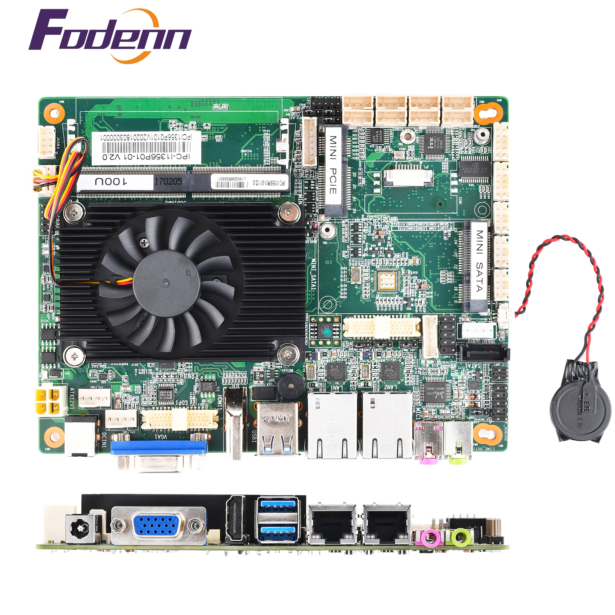 

Fodenn Intel Skylake-U i3 fanless industrial notebook motherboard with Onboard SIM card slot