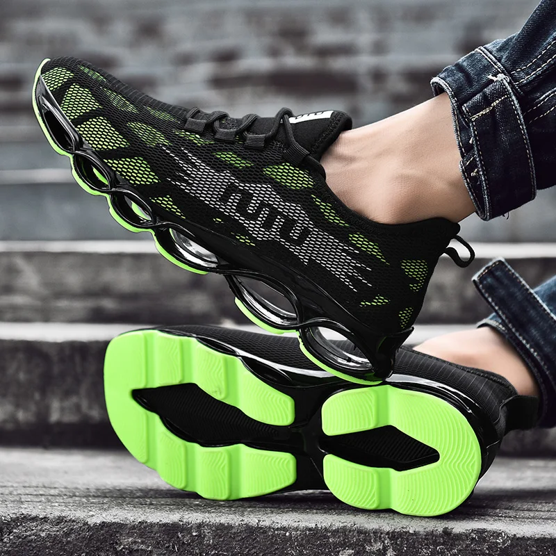 

2020 New Men's Casual Blade Shoes For Man Fashion Mesh Breathable Antiskid Damping Cool Outsole Sneakers Zapatos De Hombre 46 47