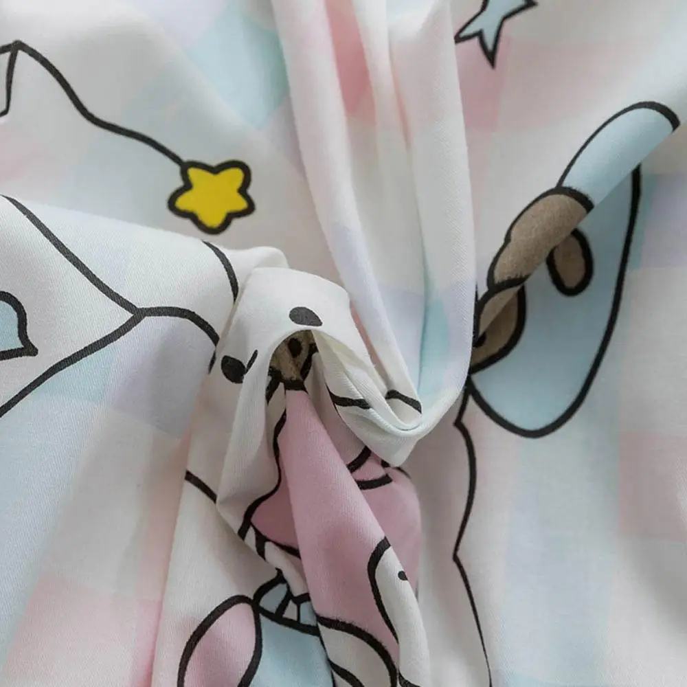 2019 свинка кролик мультфильм розовый пододеяльник набор пододеяльников