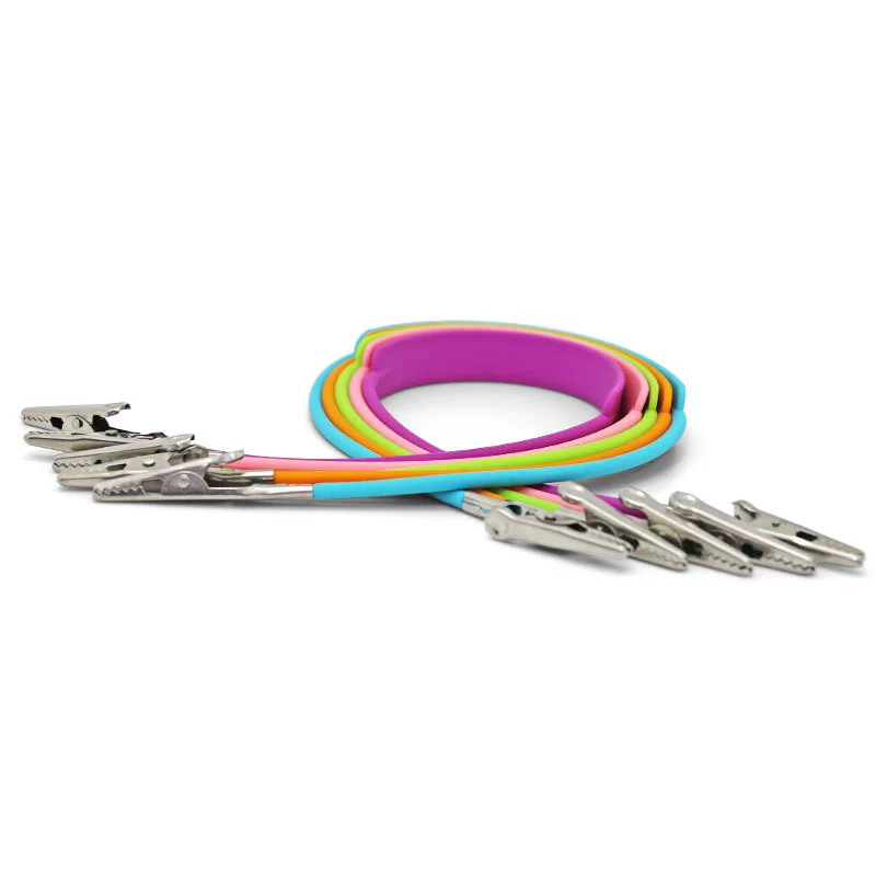 5 adet paslanmaz çelik diş önlüğü klipleri zinciri otoklavlanabilir silikon hasta renkli klip eşarp peçete tutucu diş tek kullanımlık