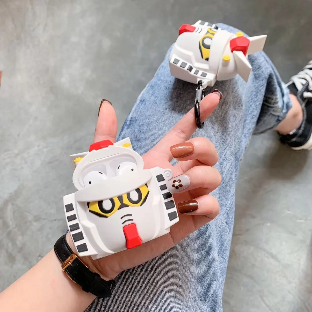 3D милый мультфильм GUNDAM мобильный костюм наушники Чехлы для Apple Bluetooth гарнитура