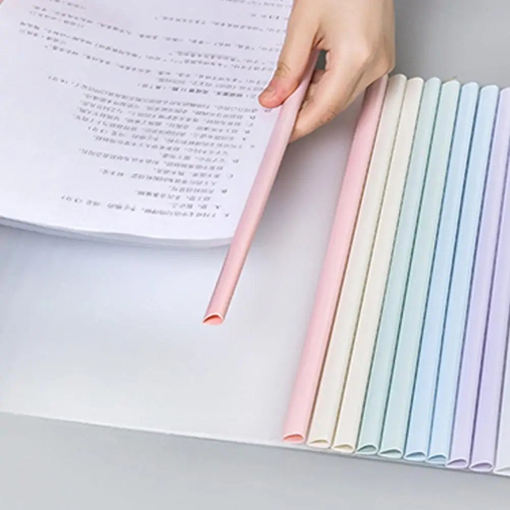 10pcs A4 Size Morandi Color Matching Rod Folder Test Paper And File Sorting Save Business Office Supplies | Канцтовары для офиса и