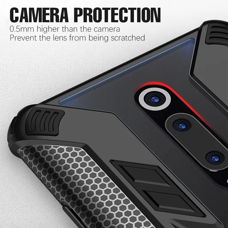 KEYSION Shockproof Armor Case For Xiaomi Mi 9T Pro 9 Lite 8 A3 CC9 e Ring Holder Cover Redmi K20 Note 7 | Мобильные телефоны и