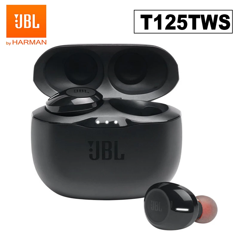 

JBL TUNE 125TWS настоящие Беспроводные Bluetooth 5,0 наушники T125TWS Стерео звонки наушники бас звук гарнитура с микрофоном зарядный чехол