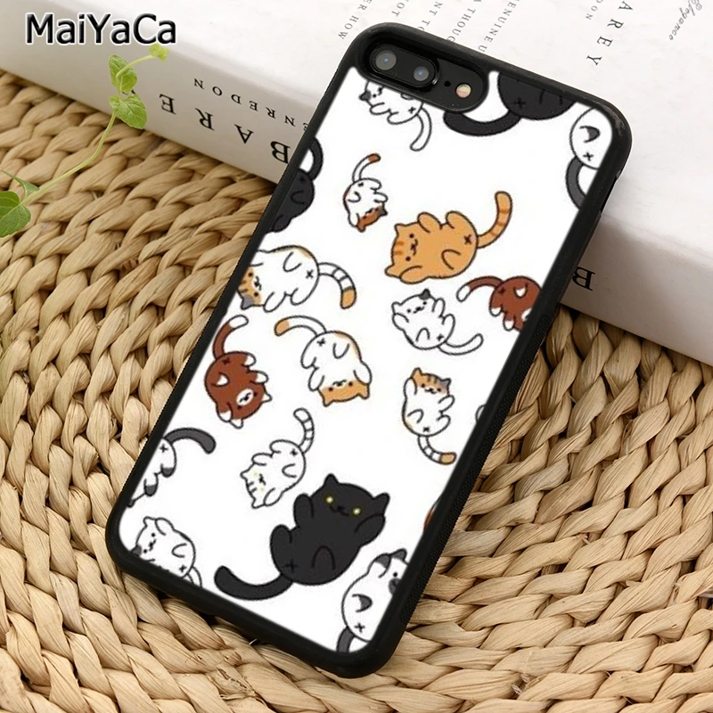 Чехол MaiYaCa с милым котом для iPhone 5 6 S 7 8 plus 11 12 Pro X XR XS Max Samsung Galaxy S6 S7 S8 S9 S10 | Мобильные