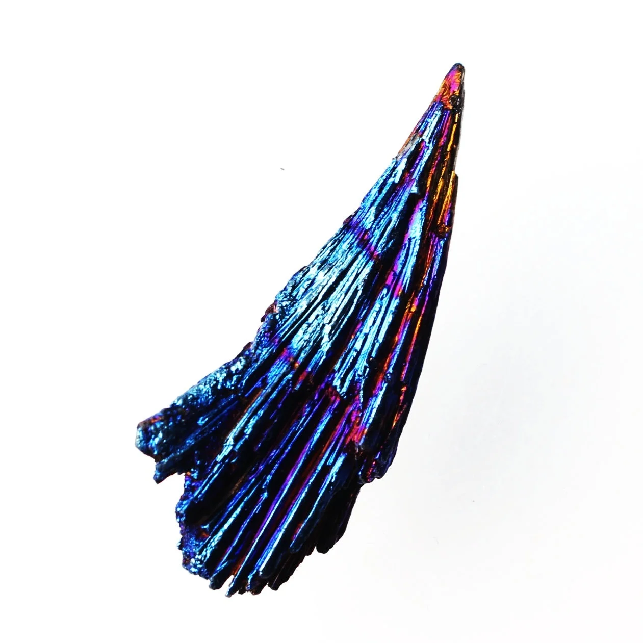 1PC Electroplated Blue Colorful Natural Black Tourmaline Crystal Rough Mineral Specimen Rough stone Healing Decor Gift