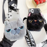 3d plush furry coin purses phone case for xiaomi mi poco x3 c3 f1 f2 f3 x2 m2 m3 note 10 lite cc9e redmi 10x pro cat bag cover