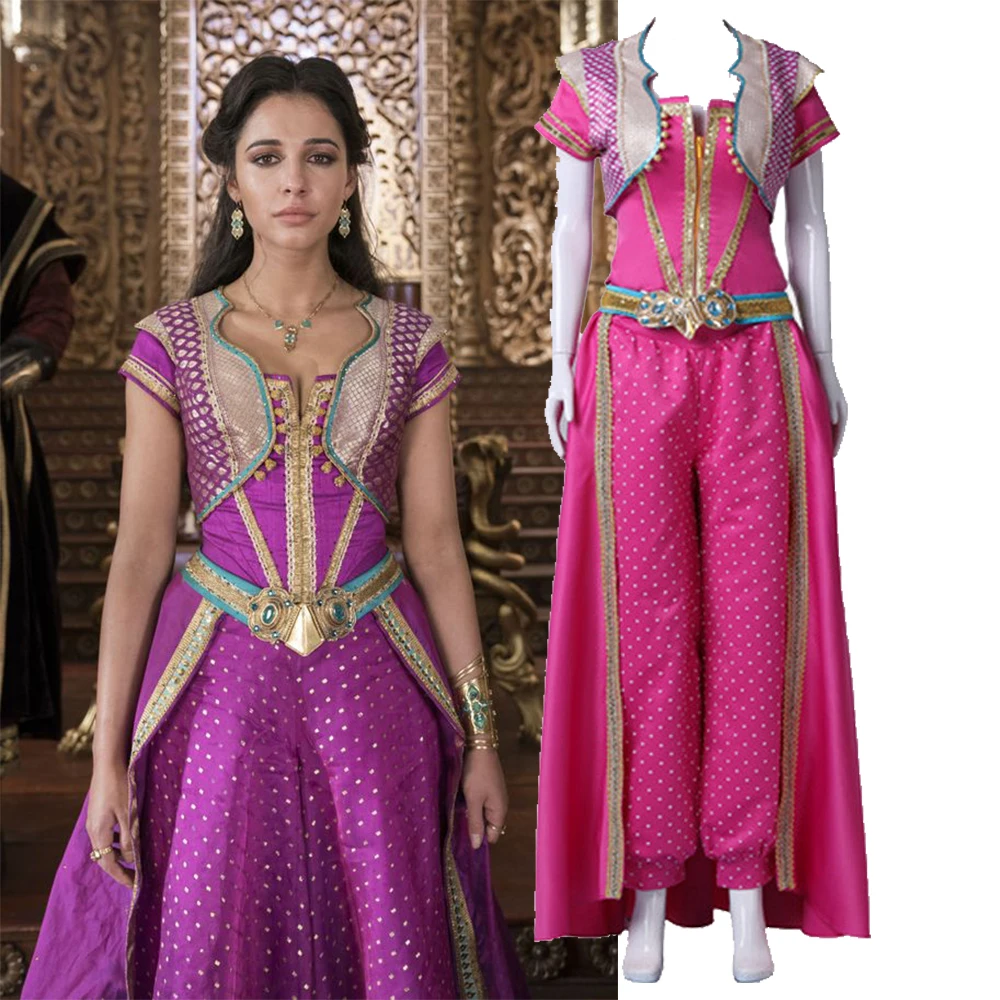 2019 фильм Аладдин Принцесса Жасмин карнавальный костюм наряды на Хэллоуин