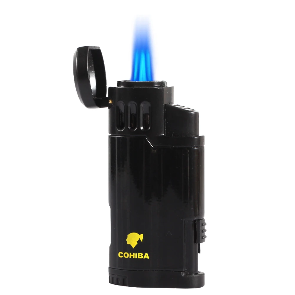 Металлическая зажигалка для сигар Cohiba 4 факфонарь Бутановая Зажигалка сигарет