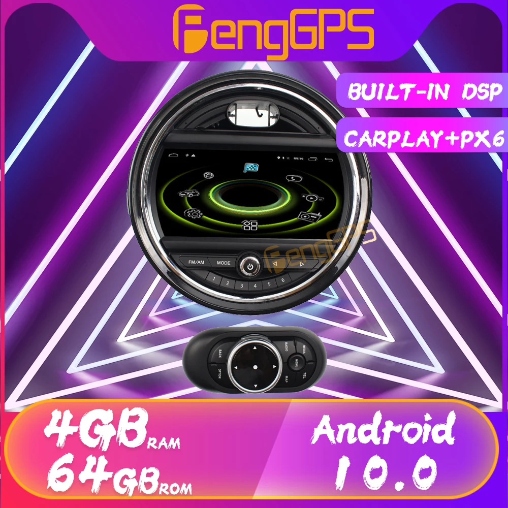 Автомагнитола 128G Android 10 для BMW MiNi Cooper R56 R60 2015-2019 мультимедийный видеоплеер