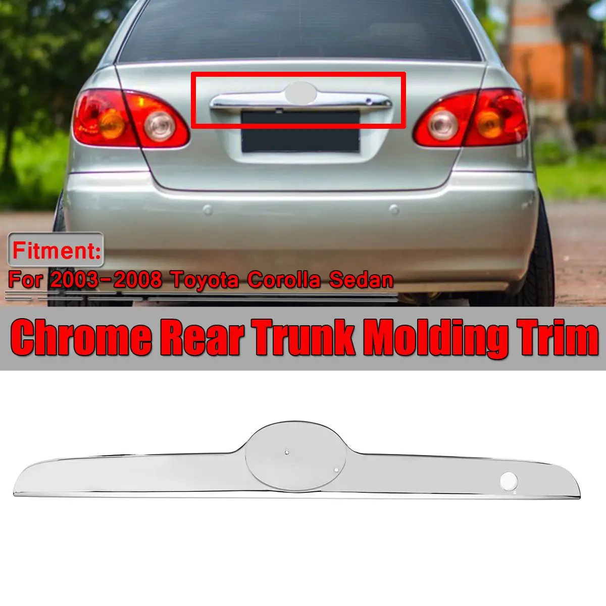Хромированная Задняя Крышка багажника для Toyota Corolla Sedan 2003 08 сменная