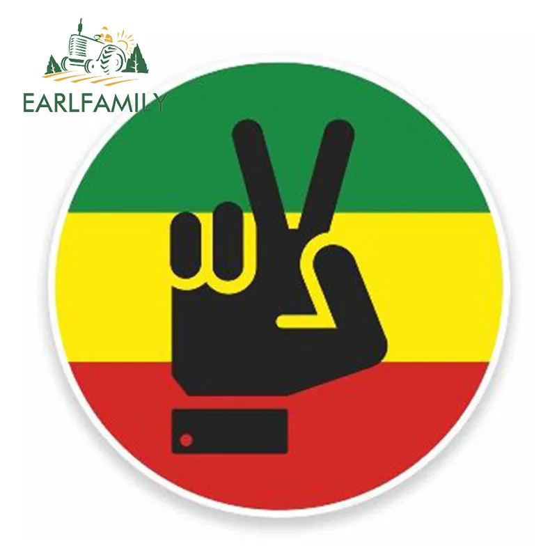 EARLFAMILY 13 см x раста мира ручной Ямайка Автомобильная наклейка бампера эмблемы