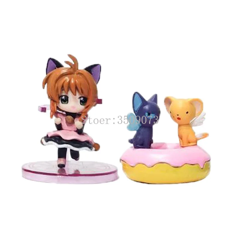 

8pcs Card Captor Anime Figure Toy Kinomoto Sakura Li Syaoran Tomoyo Daidouji PVC Action Figure Q Ver. Collection Model Doll Gift