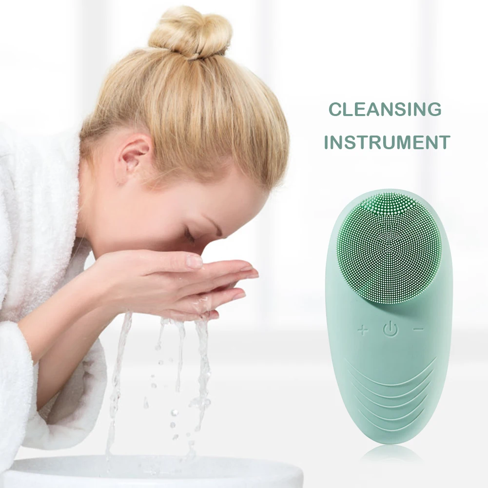 

Professional Ultrasonic Rechargeable Beauty Instrument Skin Scrubber Cleaner Electric Facial Cleansing Massage Brush