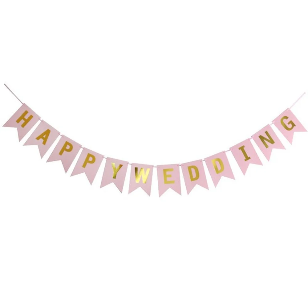 Винтаж Свадебные гирлянды из флагов для молодоженов Photo Booth Реквизит Свадебная