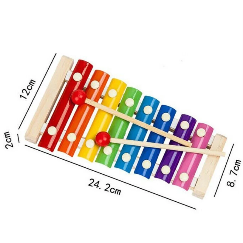 

2020 New Imitat Music Instrument Toy Wooden Frame Xylophone Children Kids Toys Baby Educational Toys Gifts With 2 Mallets