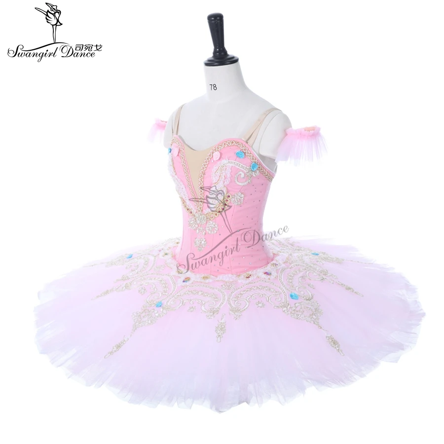 Темно-розовый цветок Фея балетная пачка представление сценические костюмы для