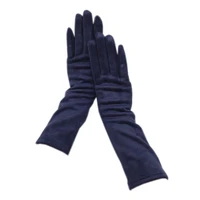 gloves winter ladies gloves suede long 35cm arm suede fashion suede touch screen thick black gray beige dark blue brown light gr