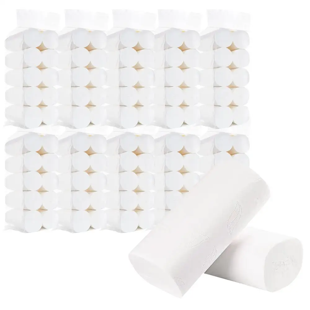 Рулонная упаковка из 10 шт. туалетной бумаги белые рулонные салфетки бумага