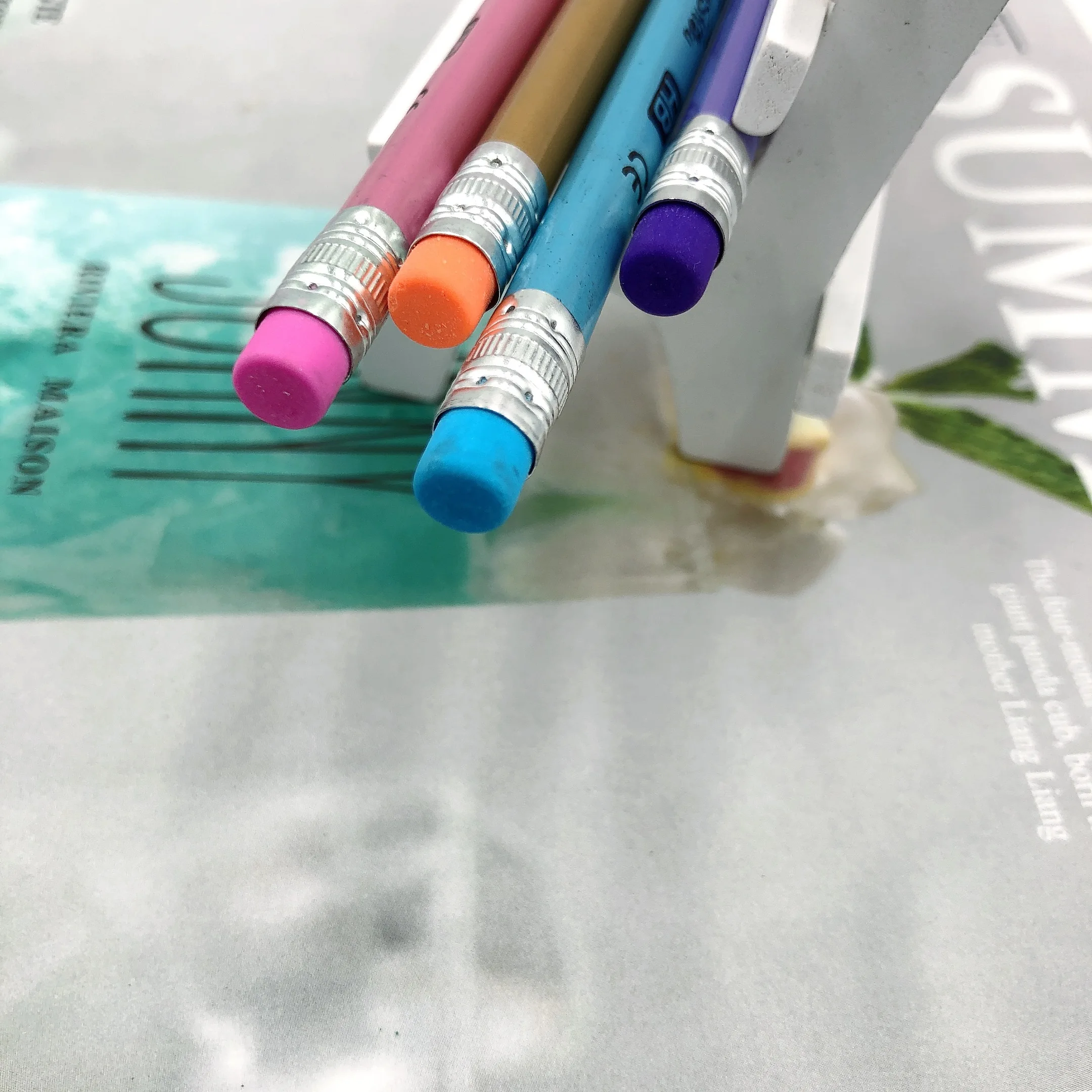 Цилиндрический карандаш 12 шт./лот HB хорошего качества карамельных цветов простой