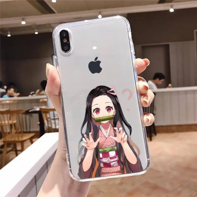 

Demon Slayer Kimetsu No Yaiba Phone Cases Transparent soft For iphone 5 5s 5c se 6 6s 7 8 11 12 plus mini x xs xr pro max