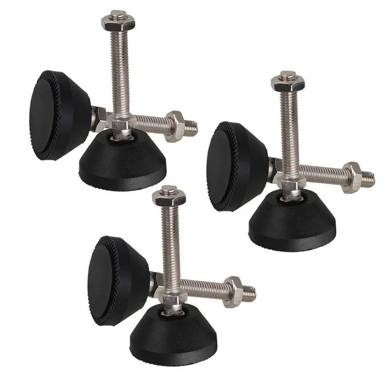 Регулируемые выравнивающие ножки M10 резьба черные мебели скользящие
