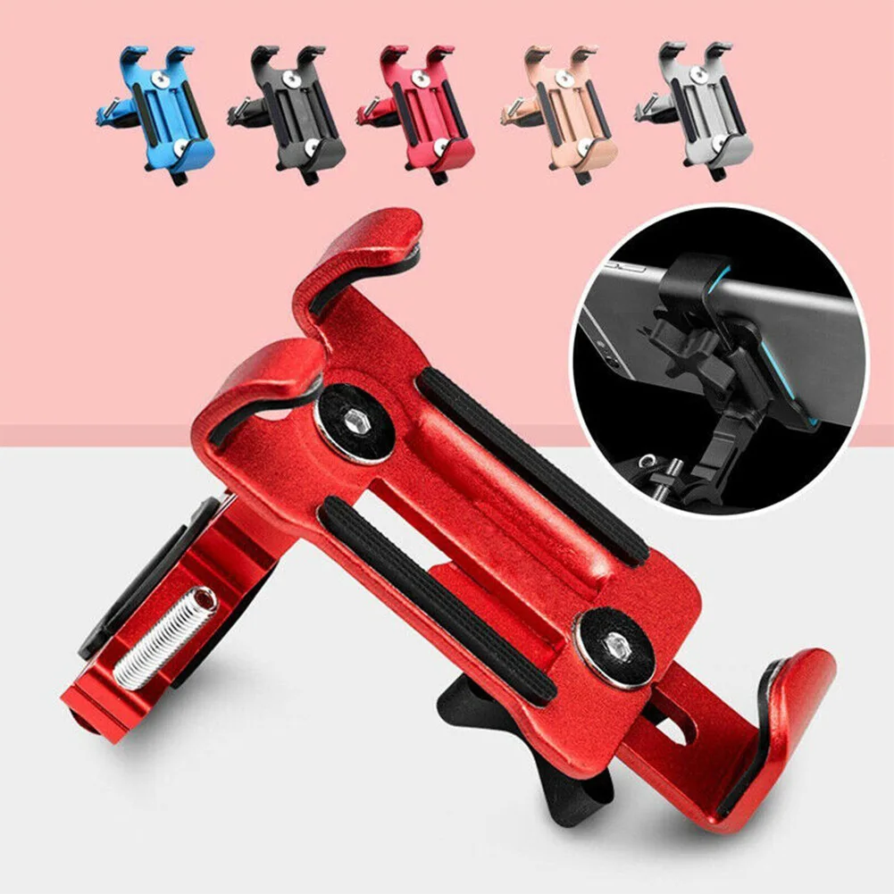 

MTB Aluminum Alloy Bicycle Phone Holder Anti-shake Mobile Phone Anti-slip Navigation Racks MTB Bike Motorcycle Bike Phone Holder