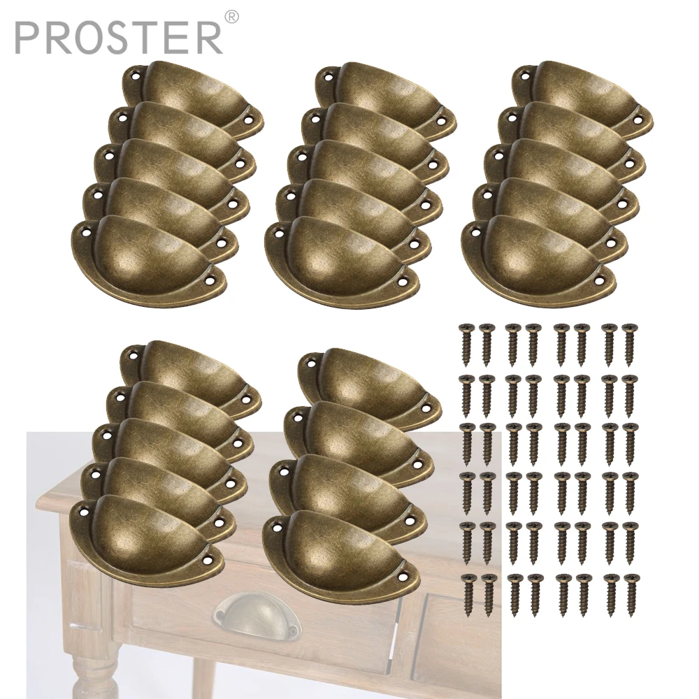 Proster для 24 шт дверного шкафа чашки кухонного шкафа ящика раковины ручки мебели антикварные
