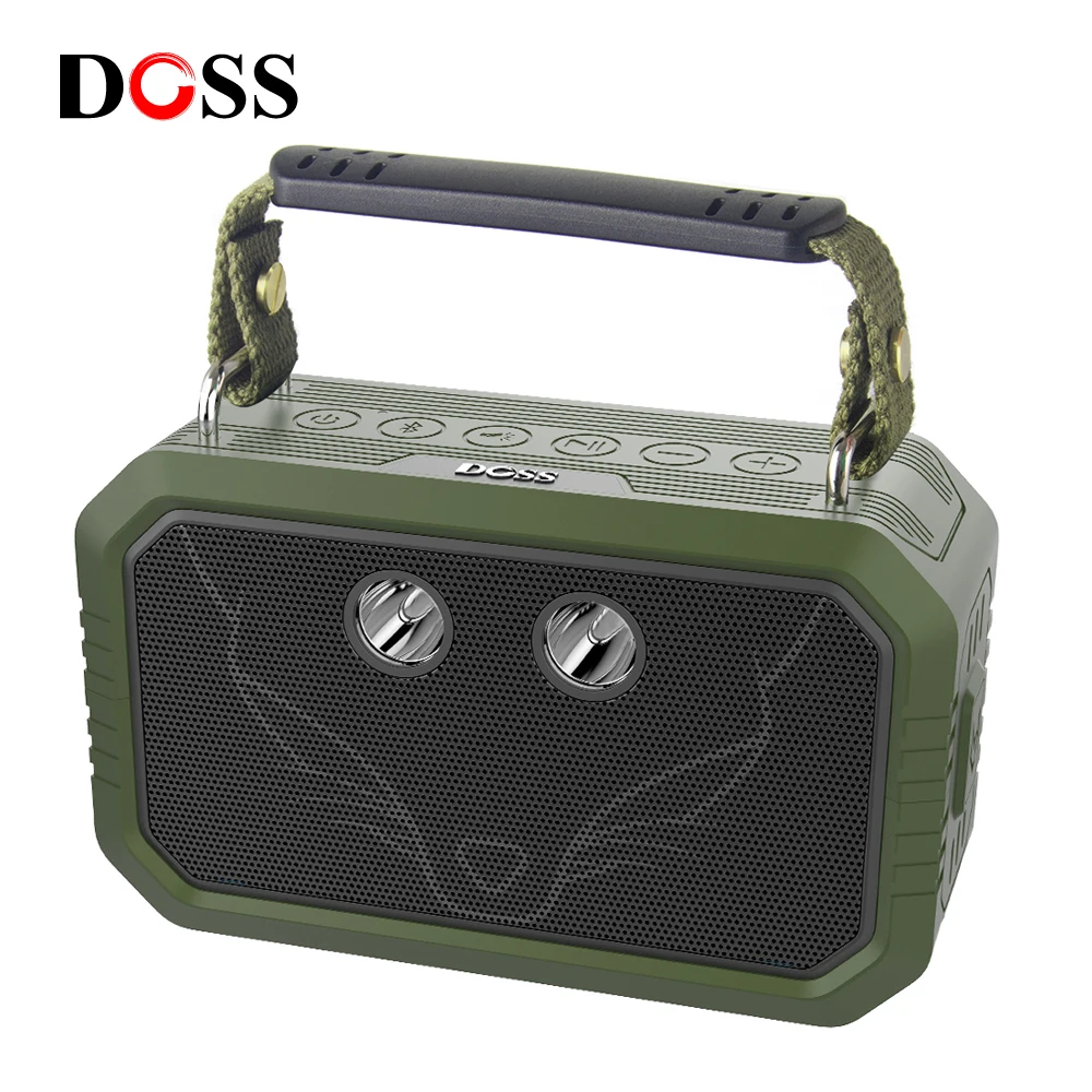 DOSS Traveler Portable Outdoor Bluetooth Speaker Wireless Stereo Bass Sound Box IPX6 Waterproof Bicycle Speakers + SOS LED Light