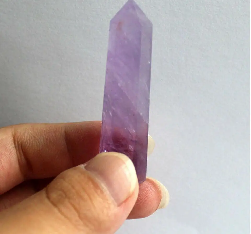 2020 новый натуральный мечтательный аметист кварц обелиск кристалл палочка ТОЧКА