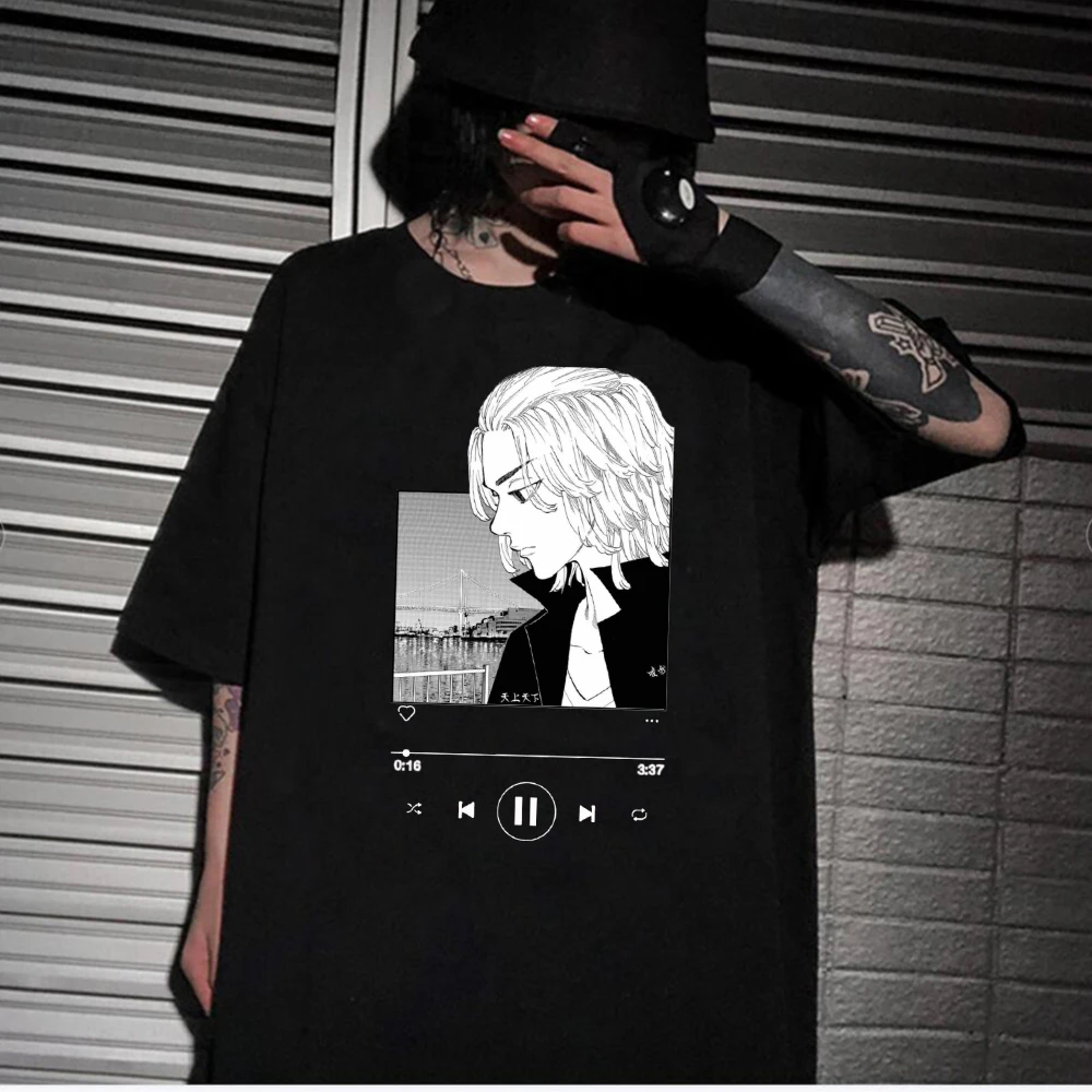 

Anime Harajuku T-shirt Tokyo Revengers Mikey Short Sleeves Loose Unisex