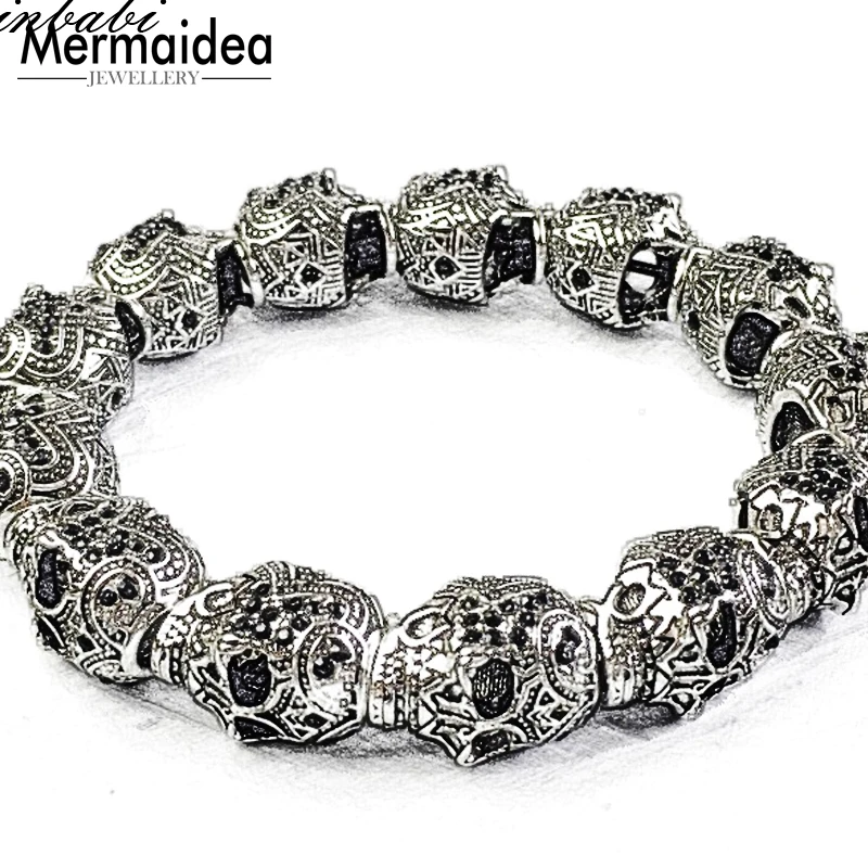 Браслет посеребренный с черепом в европейском стиле 2020 | Украшения и аксессуары