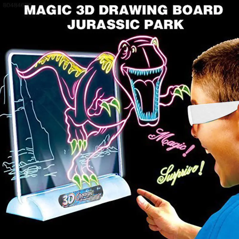 Пластиковая 3D волшебная доска для рисования трехмерная необычная красочная