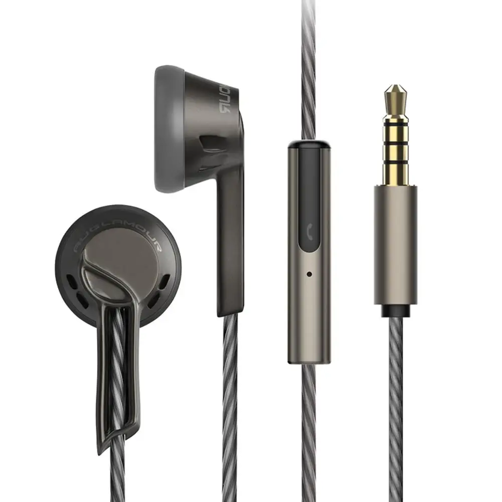 AUGLAMOUR RX-1 3,5 мм проводные наушники-вкладыши Hi-Fi музыкальные спортивные басовые наушники с шумоподавлением гарнитура с микрофоном