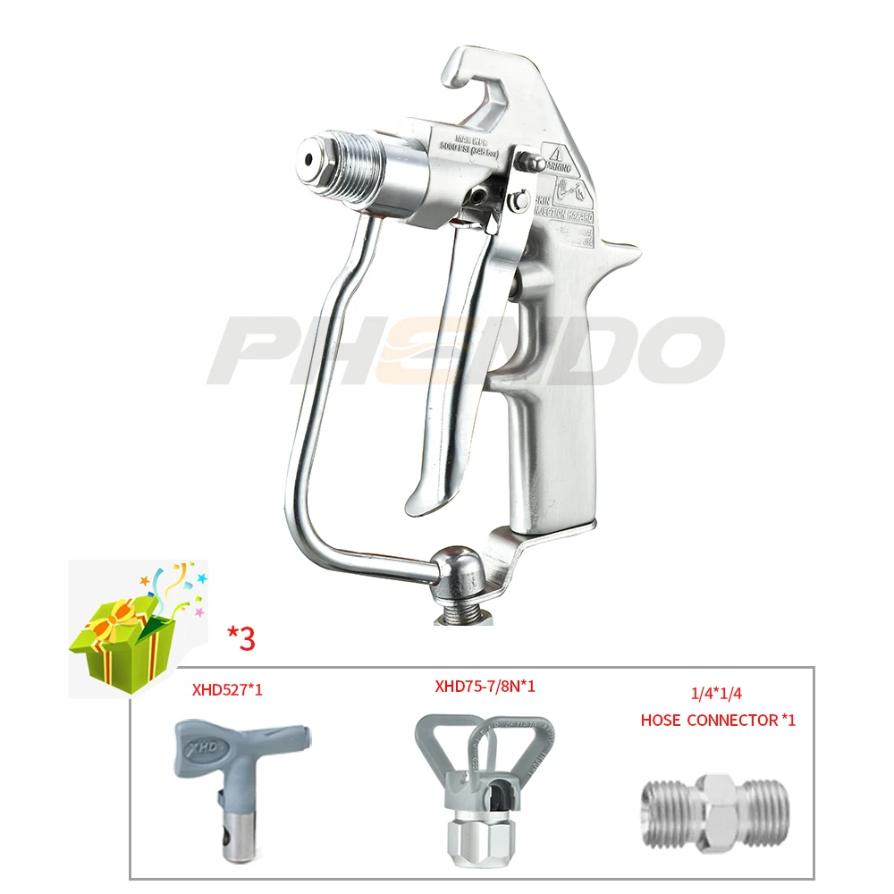 PHENDO настенный распылитель для шпатлевки 246240 PSI (35mpa) 4 пальцевый без фильтра мытья