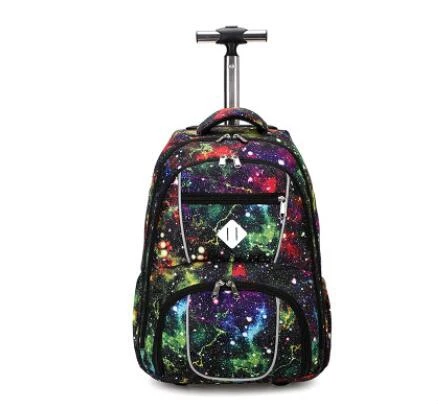 School Rolling backpacks 18 inch Children  Wheeled backpack kids School backpack On wheels Trolley backpacks bags for teenagers