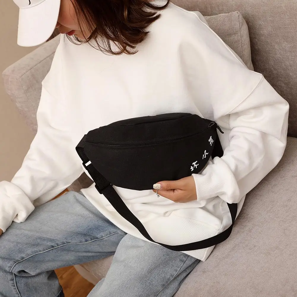 

Hot Sale Waist Packs Multi-function Casual Waist Pack Women Canvas Shoulder Messenger Bags Pure Color Chest Purse