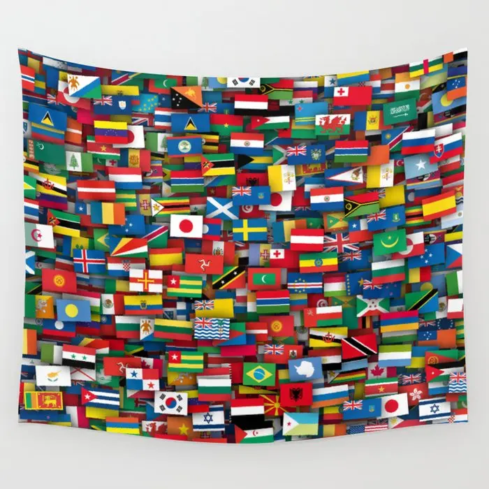 Флаги всех стран мира настенный гобелен пляжное полотенце одеяло коврик для