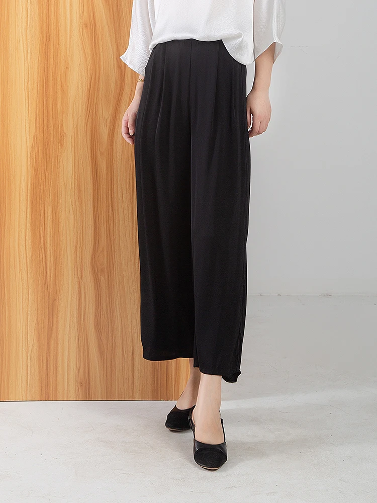 New Fashion Women 100% Real Silk Wide Pants BP0002