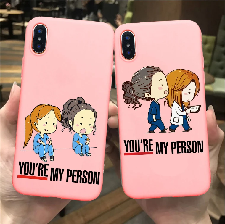 Greys Anatomy You are my person розовый милый мягкий силиконовый чехол из ТПУ для iphone 11 PRO MAX X XR XS