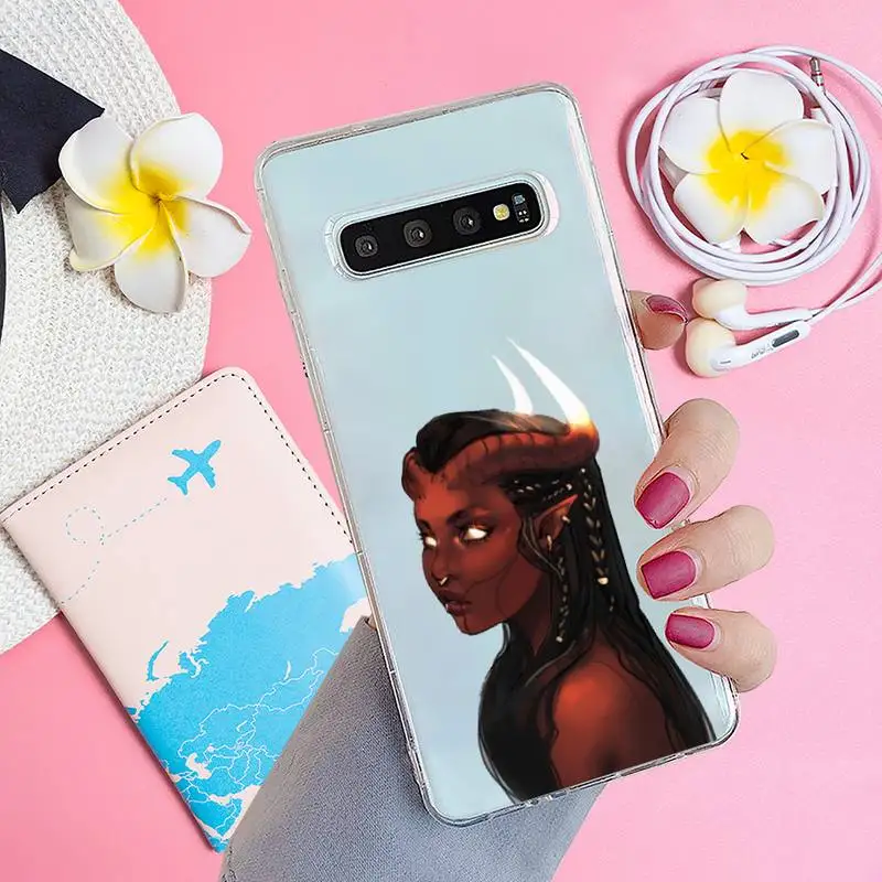 

Devil woman Phone Case Transparent for samsung A 21s 50 71 S 8 9 20 20fe note 10 20 ultra plus