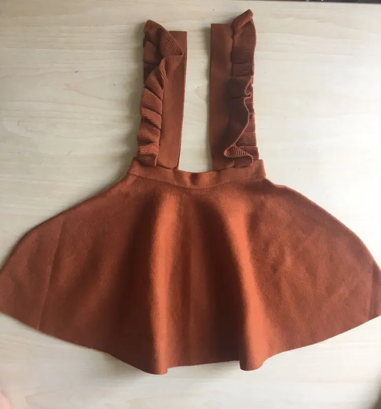 dark brown Г. Новое платье-свитер для маленьких девочек детское осеннее платье детский вязаный комбинезон, платье, Свитера зимний джемпер для малышей#2339 - Цвет: dark brown