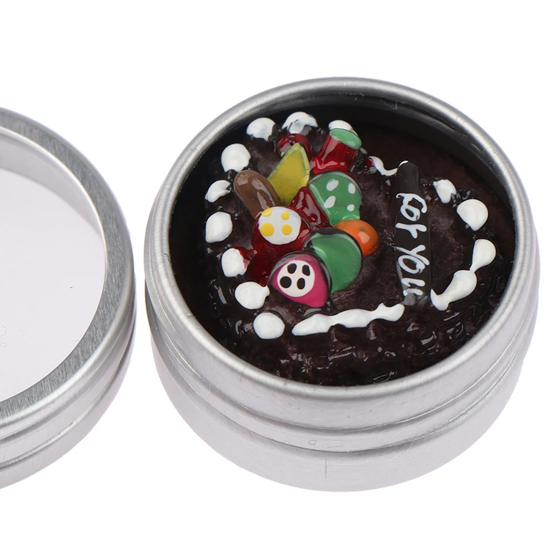 

2pcs 1:12 Dollhouse Miniature Cake Resin Doll Food Play Decor Kitchen Toys