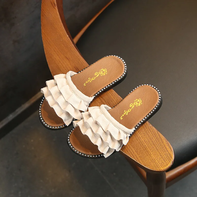 Детские сладкие туфли принцессы тапочки в Корейском стиле для девочек новинка 2018