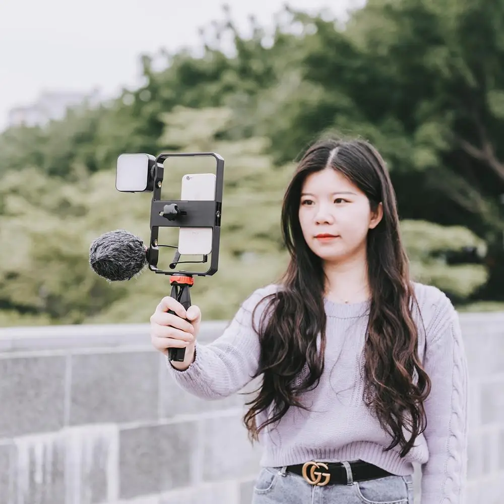 PC02 смартфон видео Rig Grip Filmmaking Case телефон стабилизатор ручка штатив крепление для