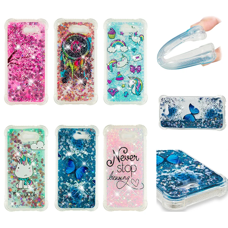Shockproof Cases for Samsung Galaxy J3 J5 J7 2017 U.S Eu Version Quicksand Case Pattern Back Cover Shell | Мобильные телефоны и