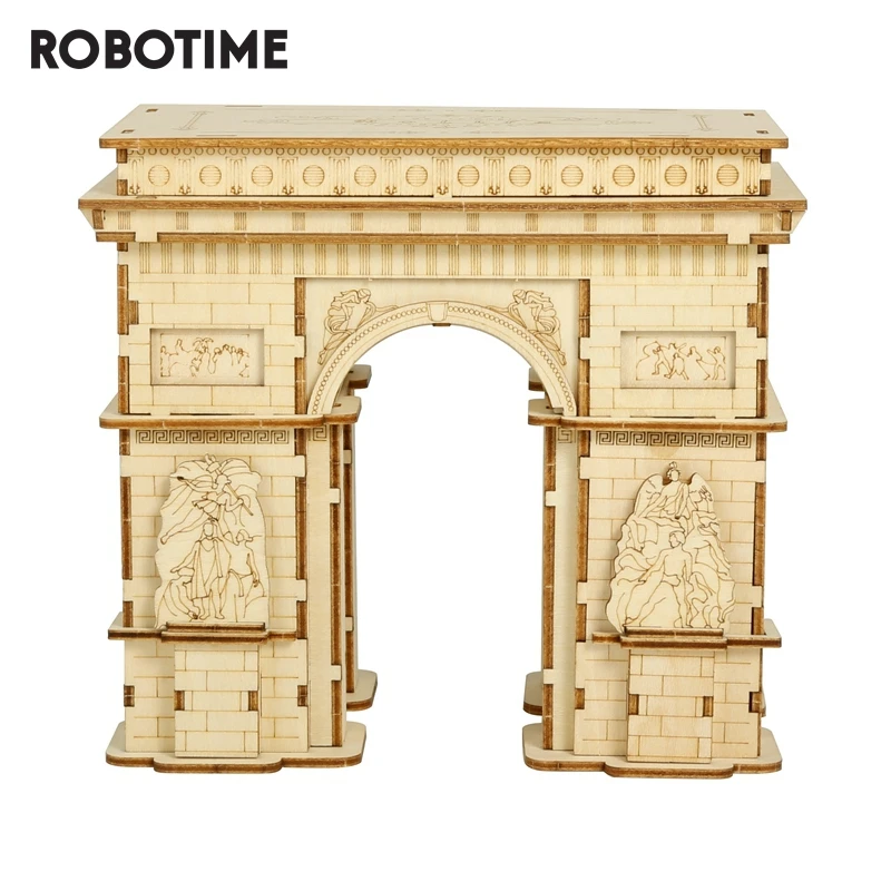 Robotime 118 шт DIY 3D Триумфальная деревянная игра головоломка Популярная